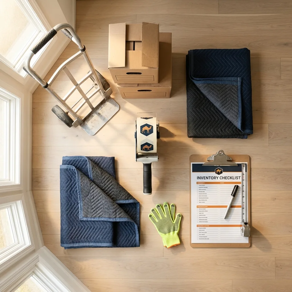 Professional moving supplies and packing materials layout for Ontonagon residential relocations